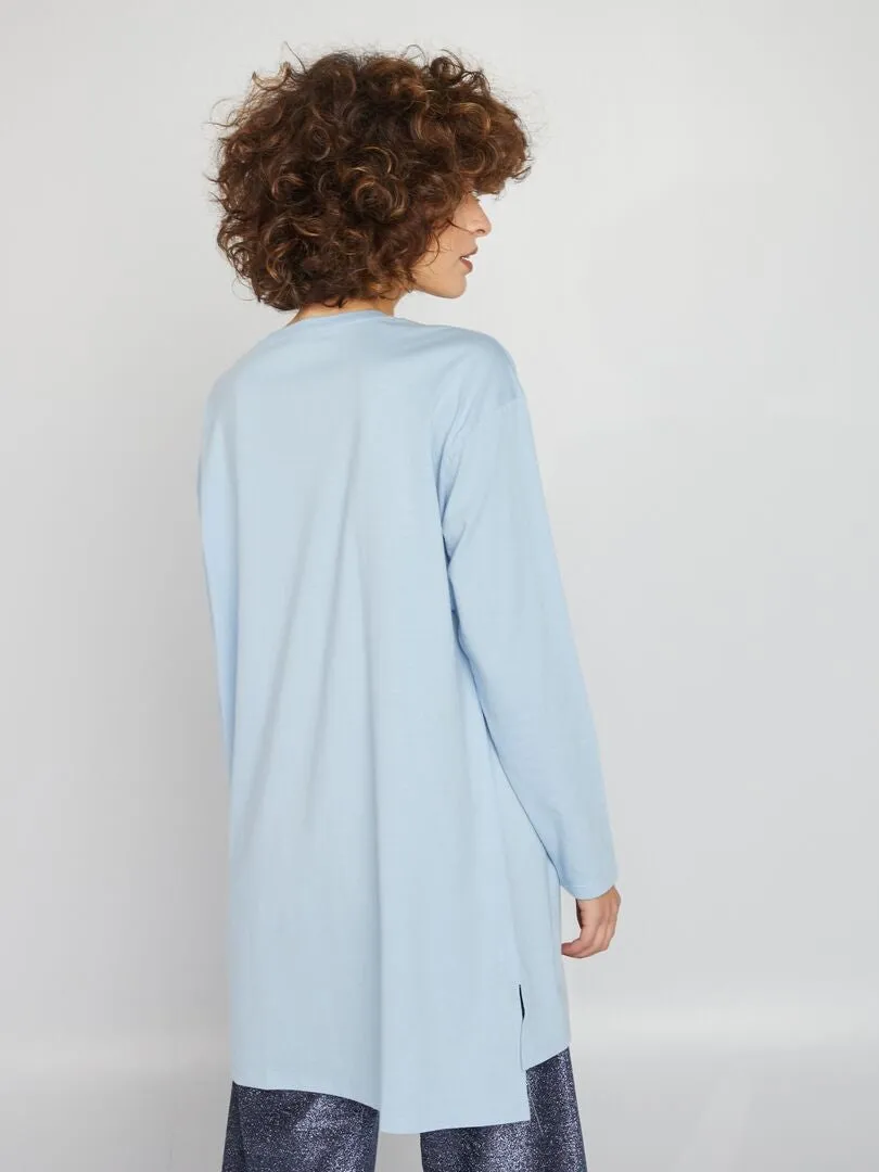 CAMISETA LARGA  AZUL