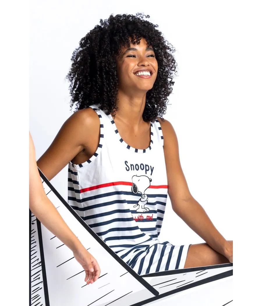 Camisola verano mujer Peanuts Snoopy Sail algodón
