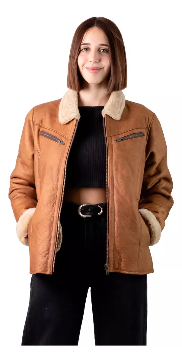 CAMPERA DE CUERO DE OVEJA DE MUJER  MODELO: 105