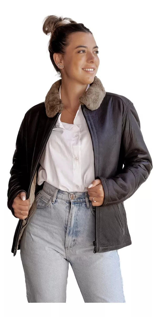 CAMPERA DE CUERO DE OVEJA DE MUJER  MODELO: KIRA