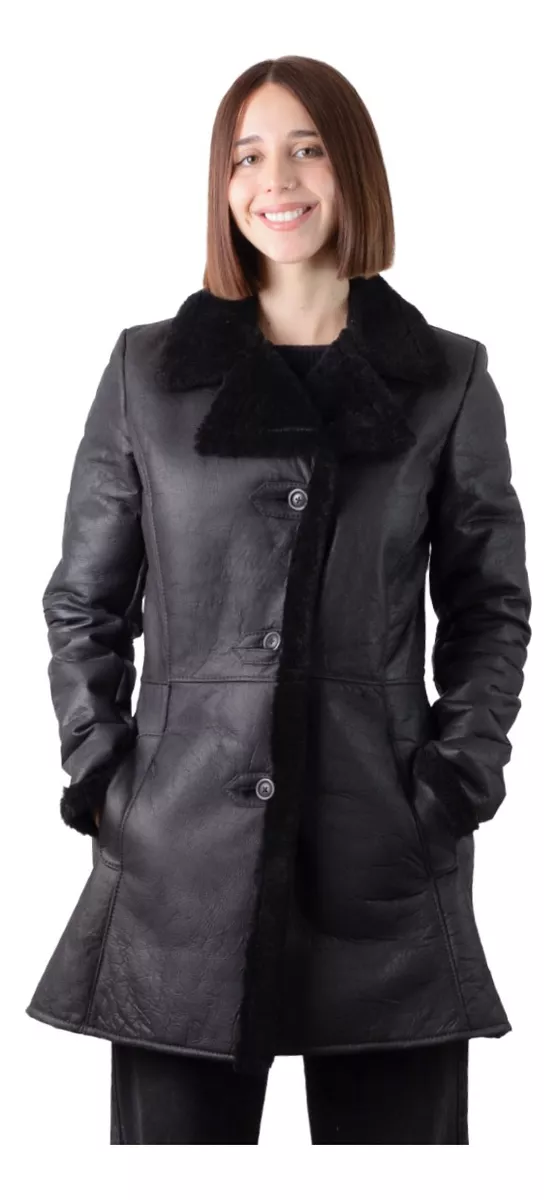 CAMPERA DE CUERO DE OVEJA DE MUJER  MODELO: SOL.B