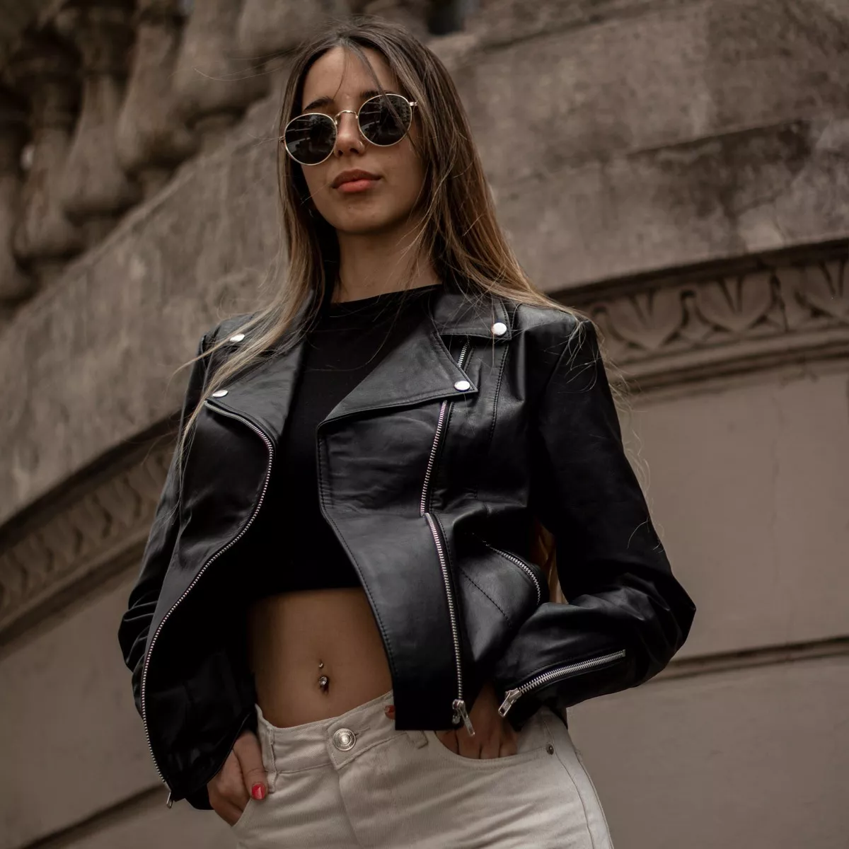 CAMPERA DE CUERO DE VACA DE MUJER, CUERO VACUNO 100%  134