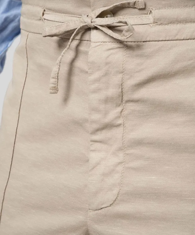 Canali Beige pants with linen