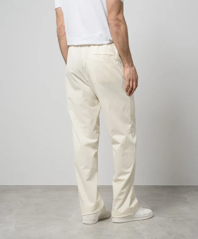Canali Yellow pants with linen
