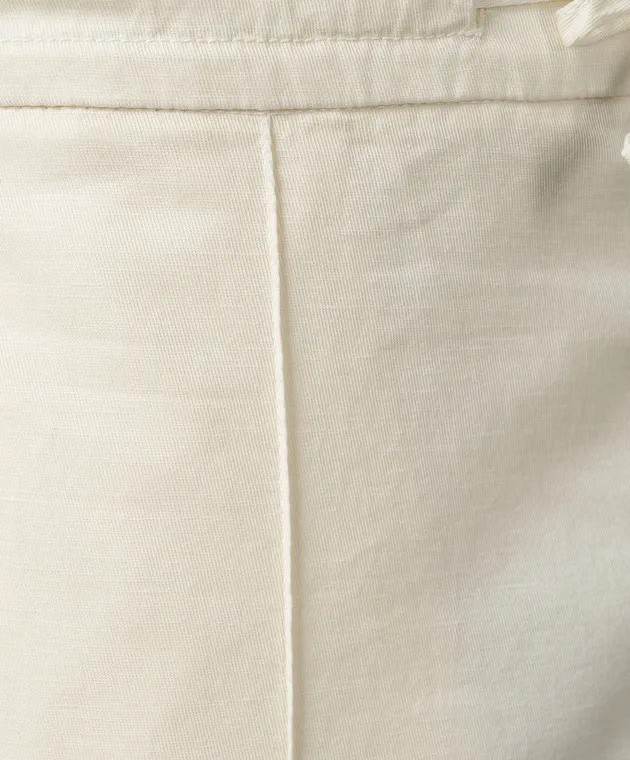 Canali Yellow pants with linen