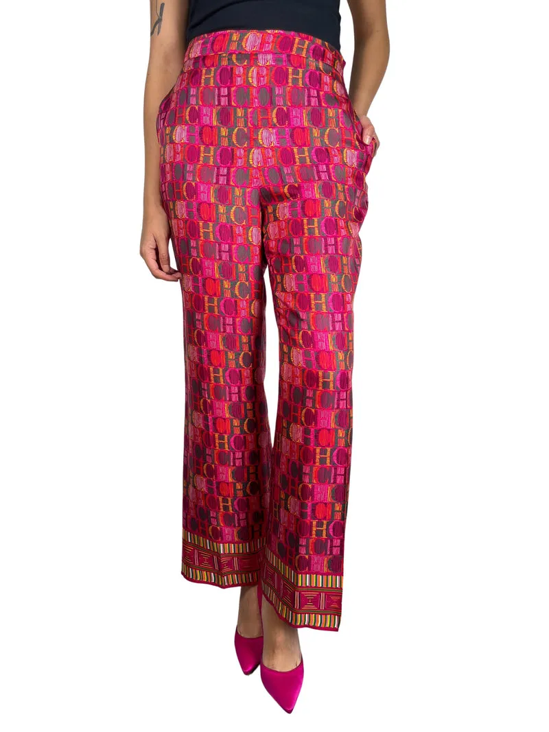 CAROLINA HERRERA Pantalón Seda Fucsia