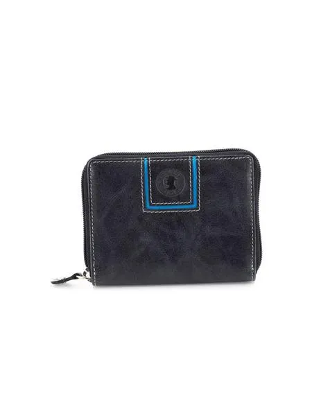 cartera coronel tapiocca de piel azul ct25talaia