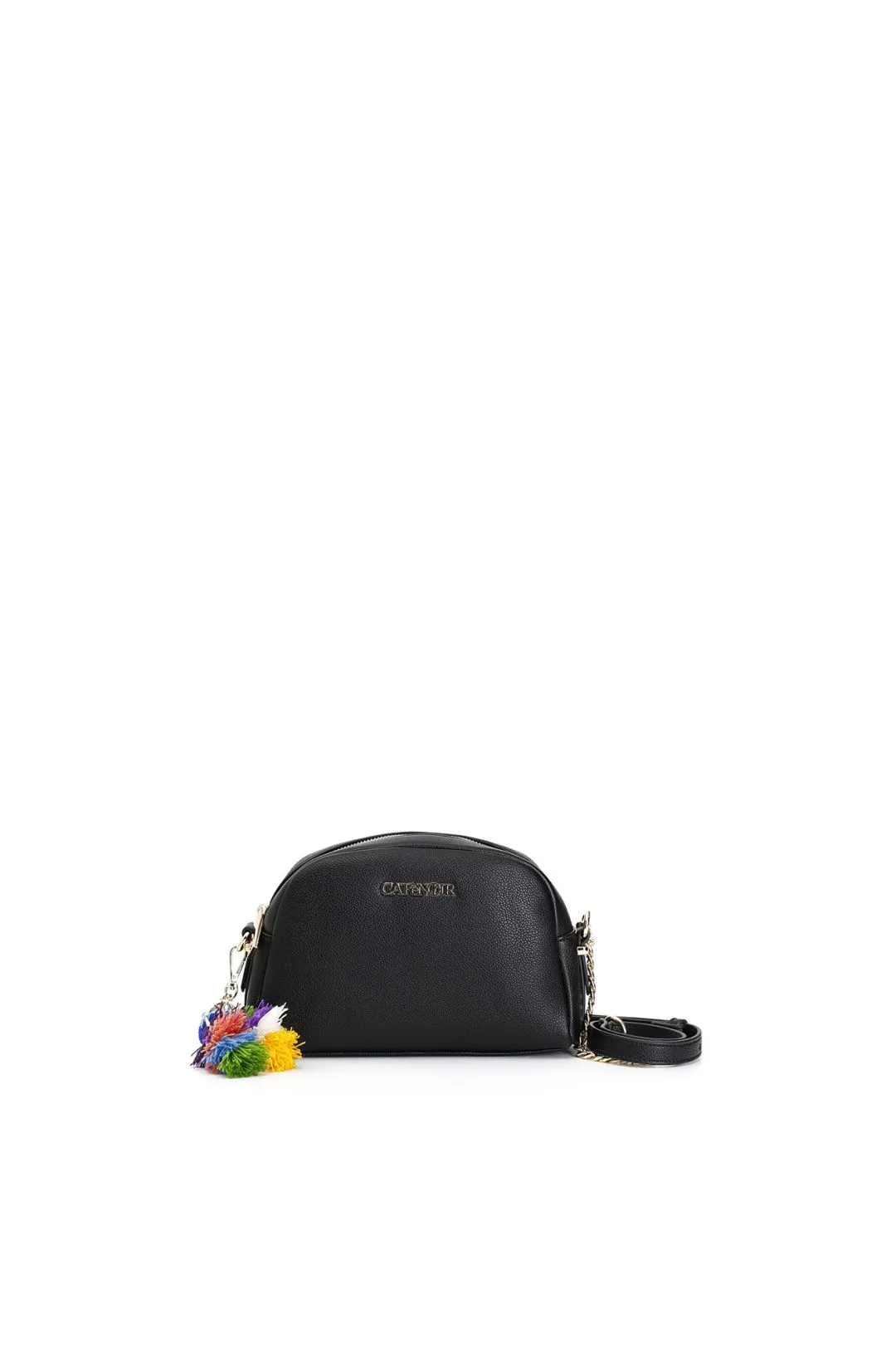 cartera de mano con colgante de colores black