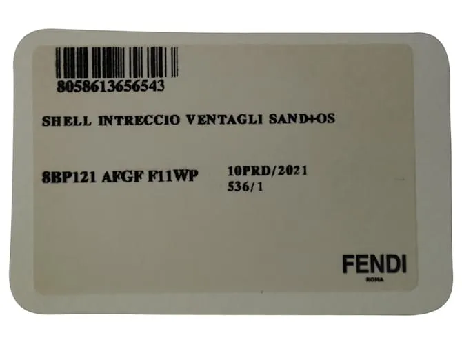 Cartera de mano Fendi de crochet en algodón marrón Castaño 