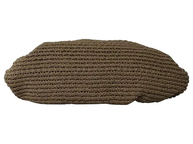 Cartera de mano Fendi de crochet en algodón marrón Castaño 