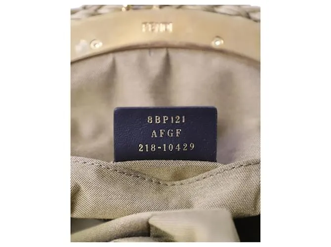 Cartera de mano Fendi de crochet en algodón marrón Castaño 