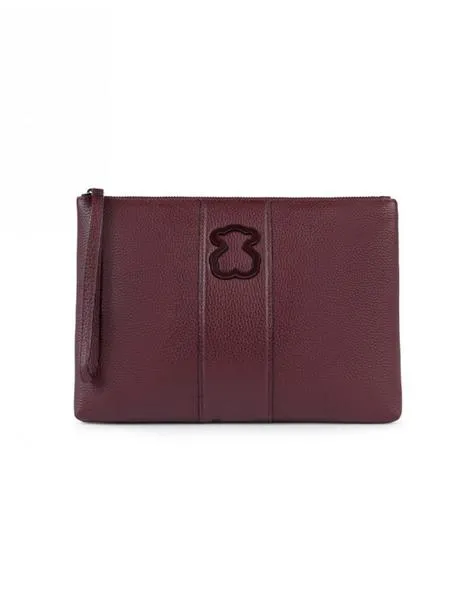 cartera de mano tous alfa burdeos
