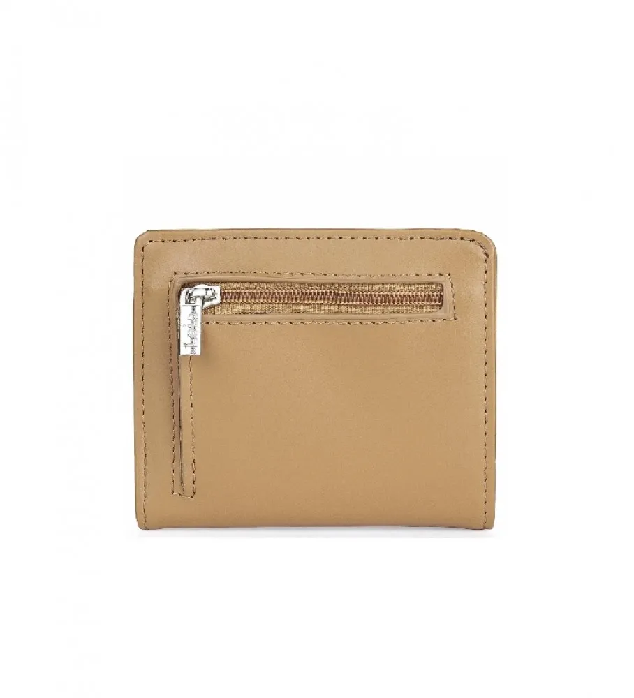 CARTERA DE PIEL 202044 CAMEL 10X8,7CM