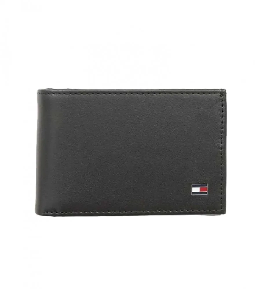 Cartera de piel pequeña negro