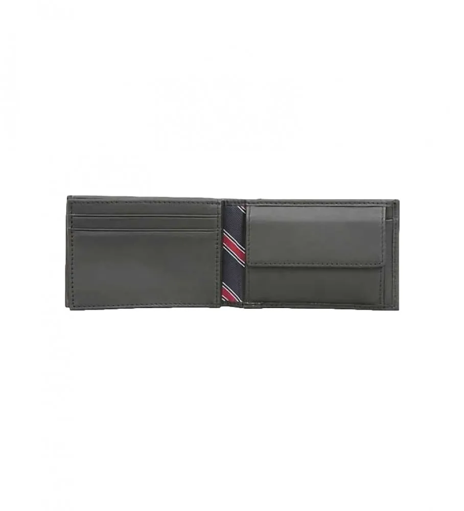 Cartera de piel pequeña negro