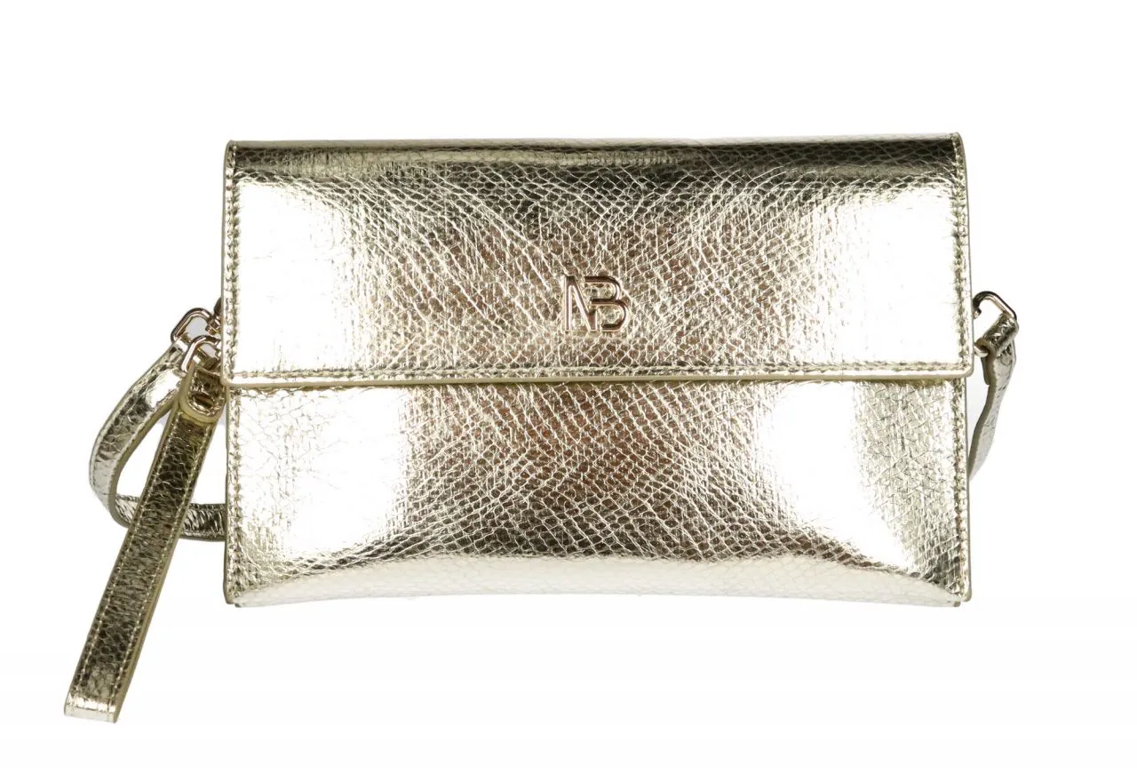 Cartera Grabada Cava Tapa Adorno Metal Asa Mano