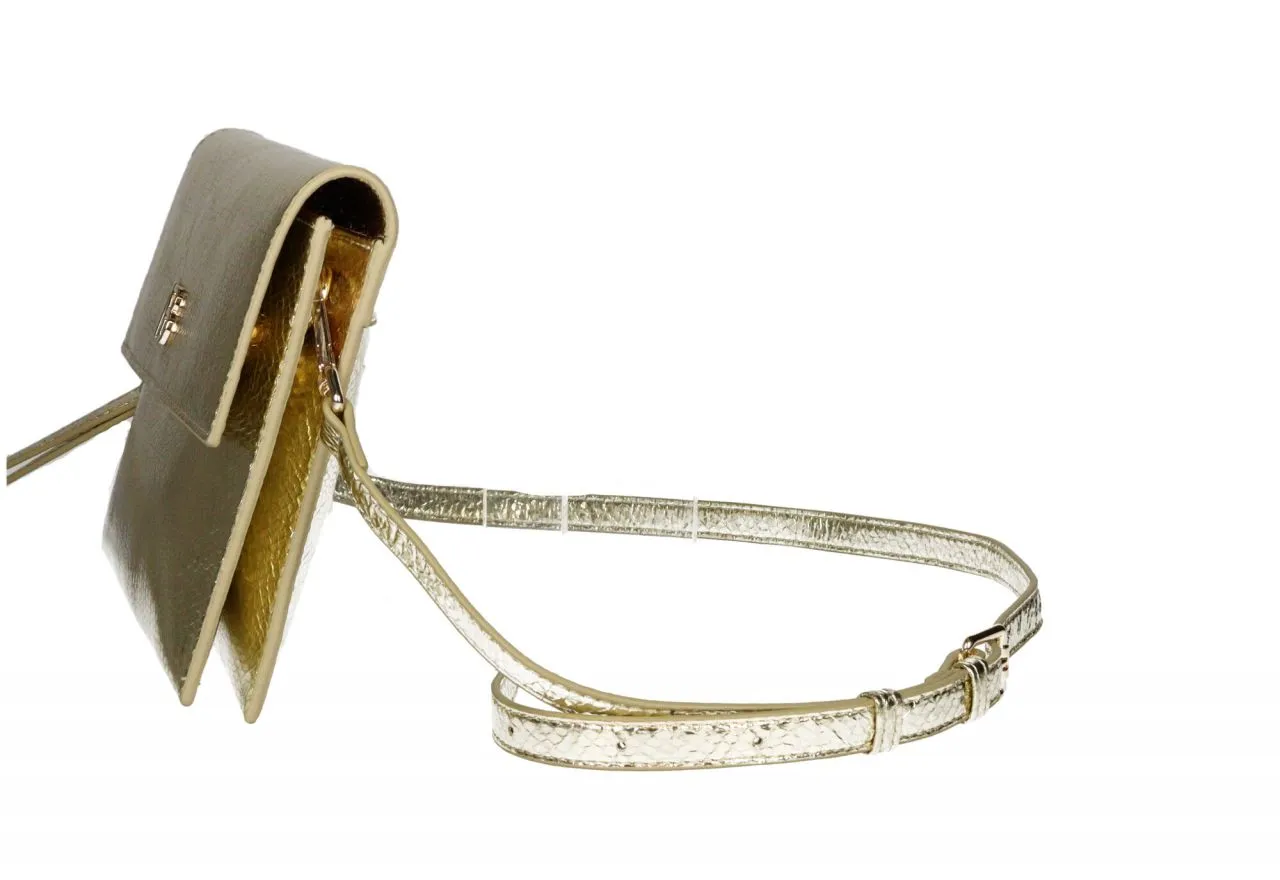 Cartera Grabada Cava Tapa Adorno Metal Asa Mano