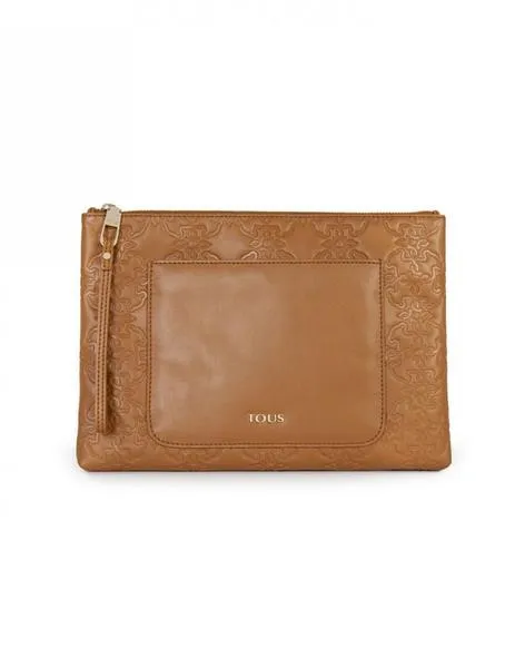 cartera mano mossaic cuero
