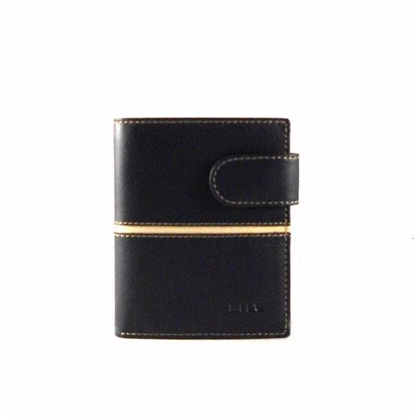 Cartera piel hombre con broche Nilo y monedero interno