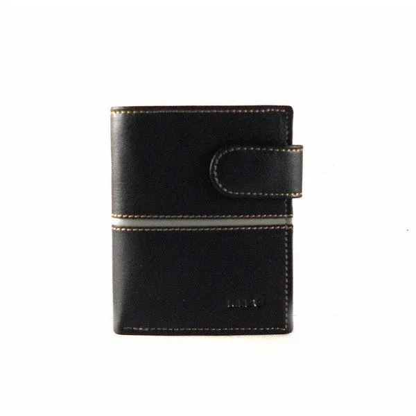 Cartera piel hombre con broche Nilo y monedero interno