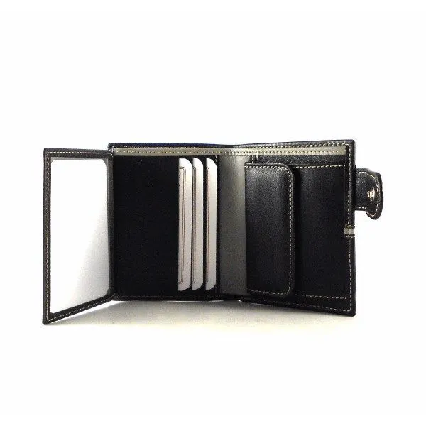 Cartera piel hombre con broche Nilo y monedero interno