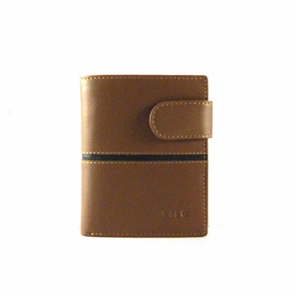 Cartera piel hombre con broche Nilo y monedero interno