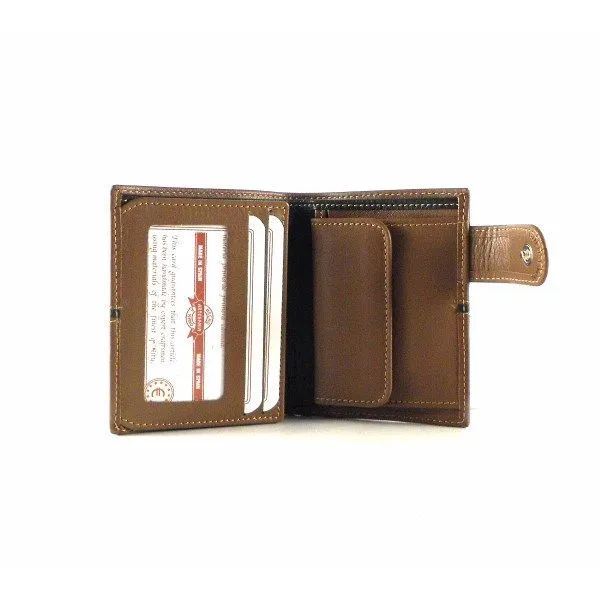 Cartera piel hombre con broche Nilo y monedero interno
