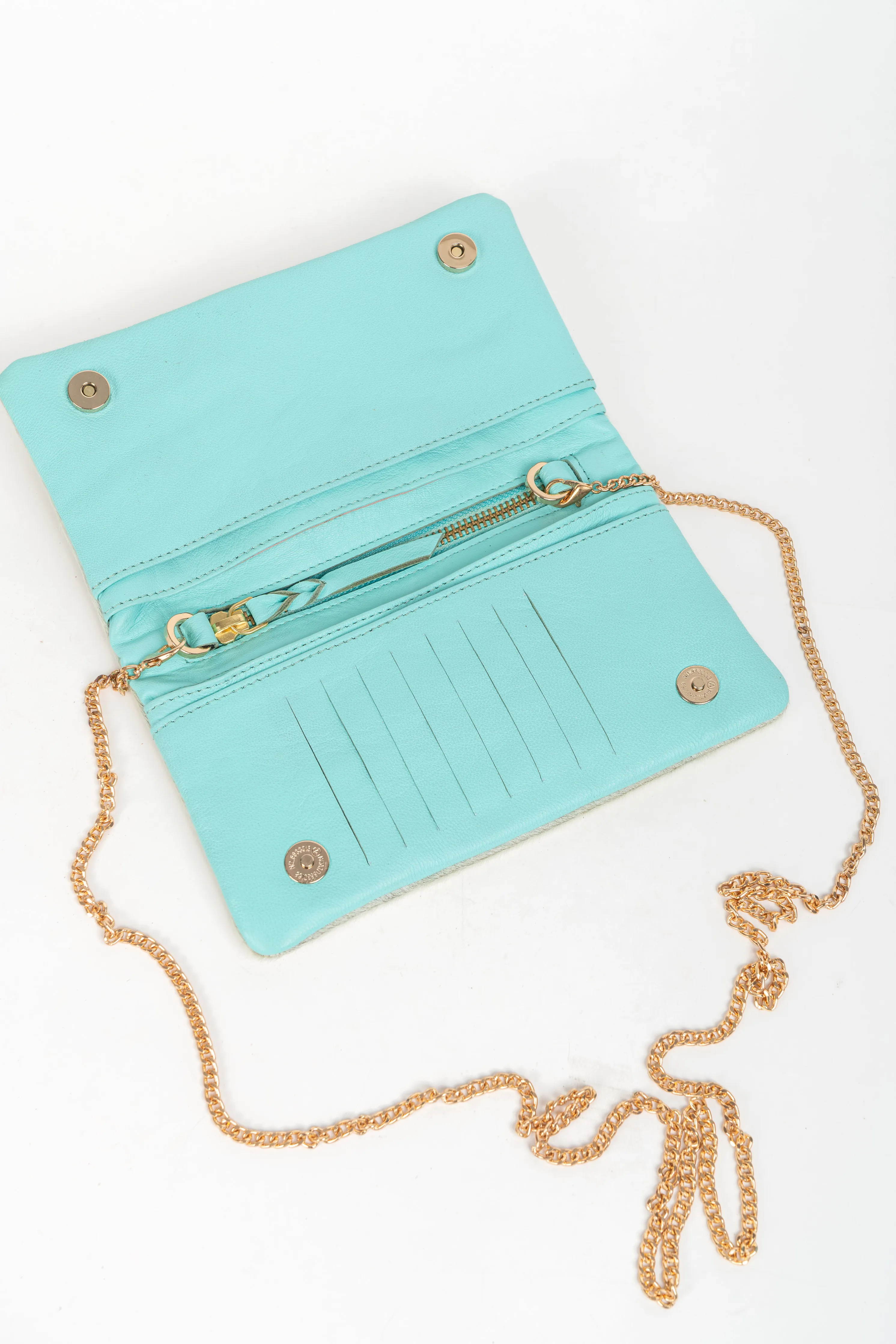Cartera piel Joya Azul