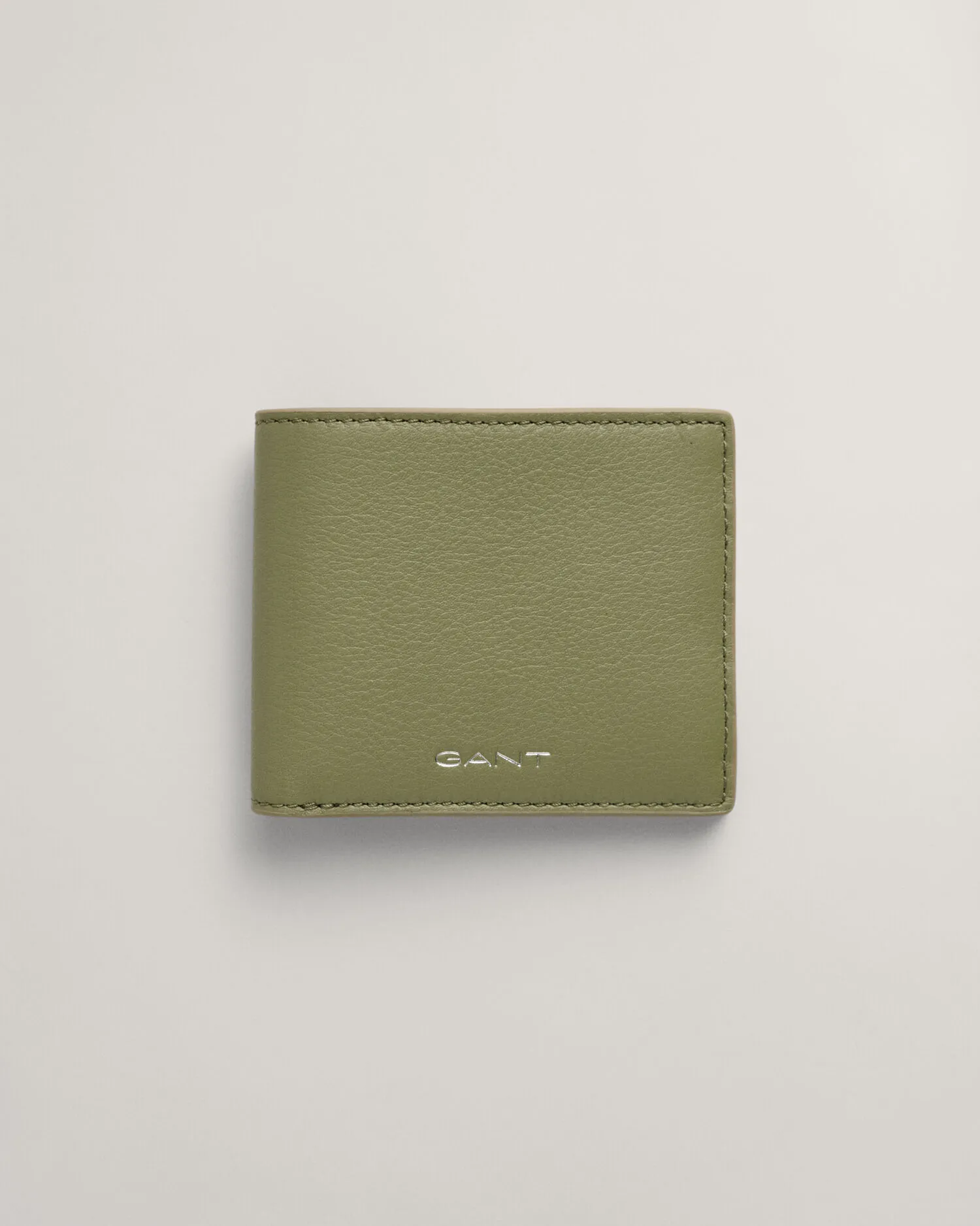 Cartera plegable de piel