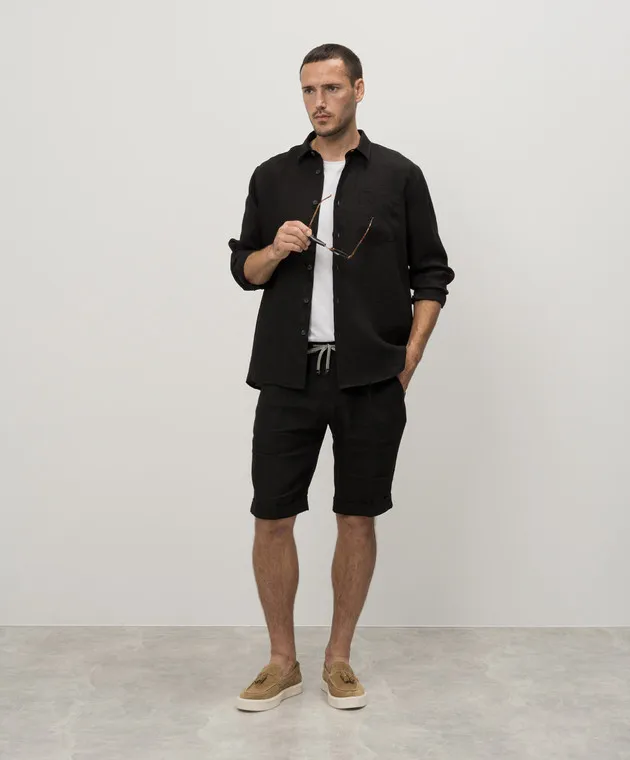 Cashmere&Whiskey Black linen shirt