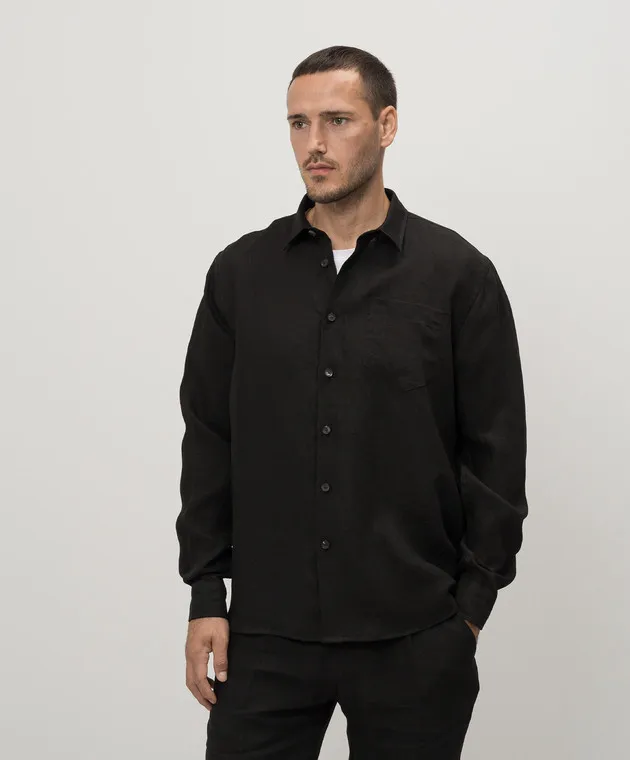 Cashmere&Whiskey Black linen shirt