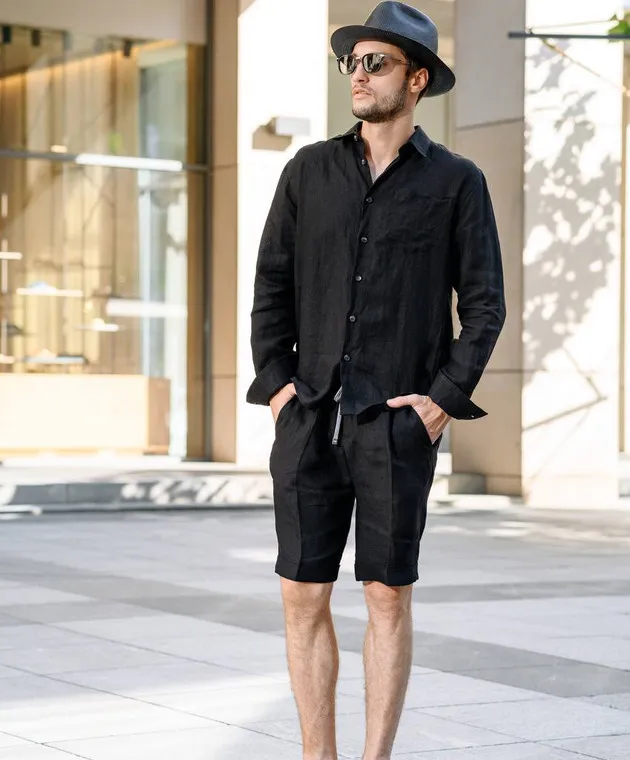 Cashmere&Whiskey Black linen shirt