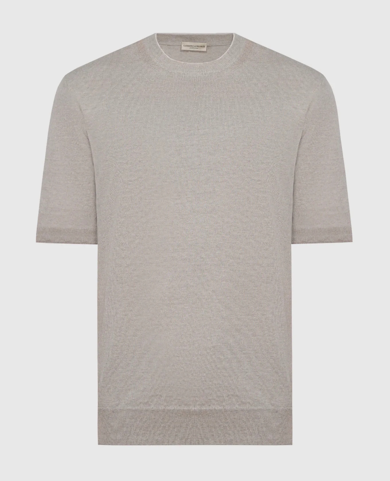 CASHMERE&WHISKEY GRAY TSHIRT WITH LINEN AND CASHMERE