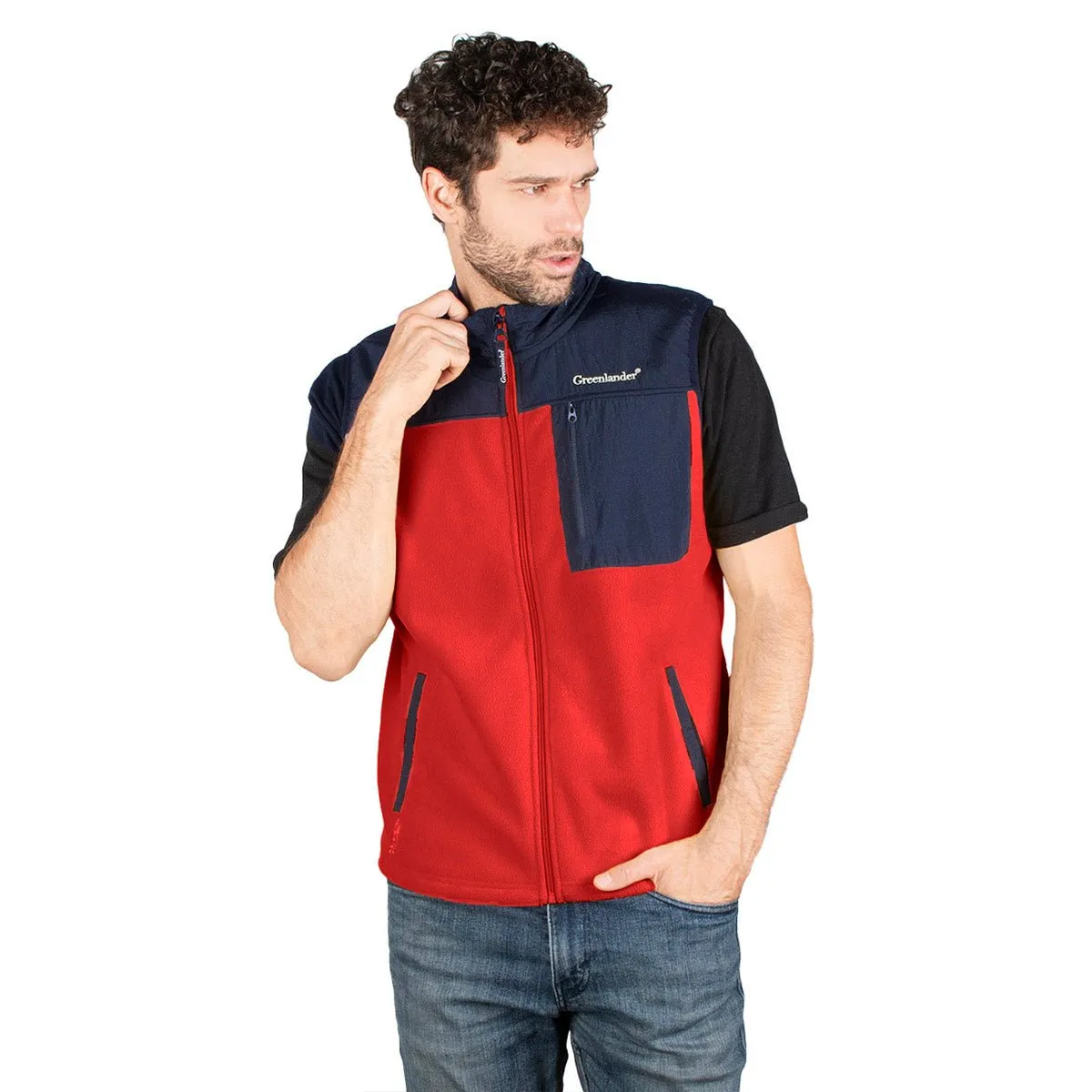 Chaleco Fleece Ligero Bolso Al Pecho Hombre