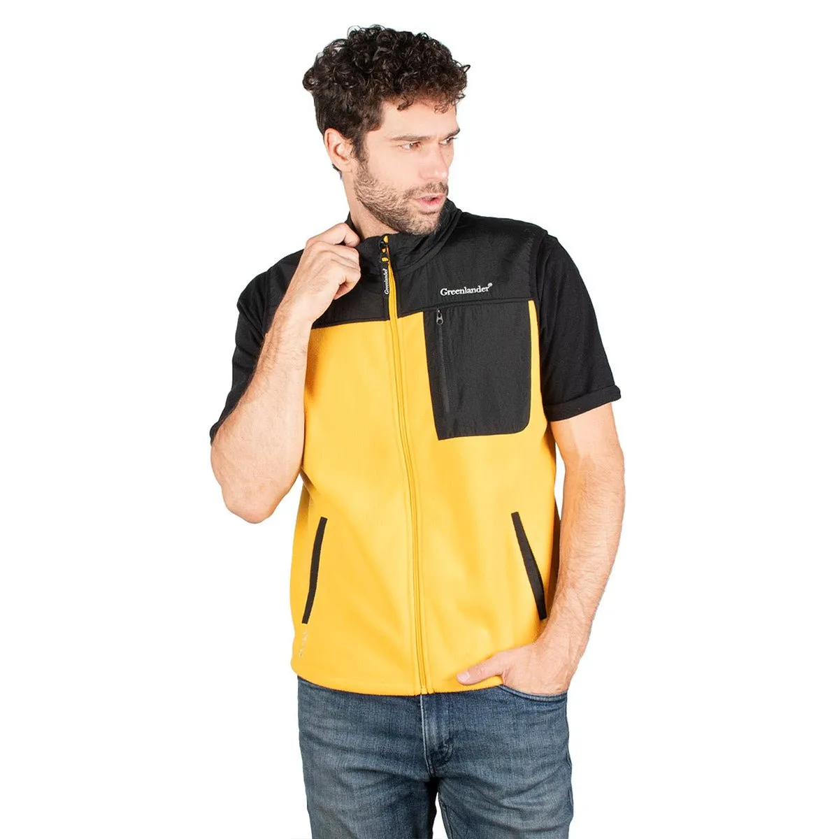 Chaleco Fleece Ligero Bolso Al Pecho Hombre