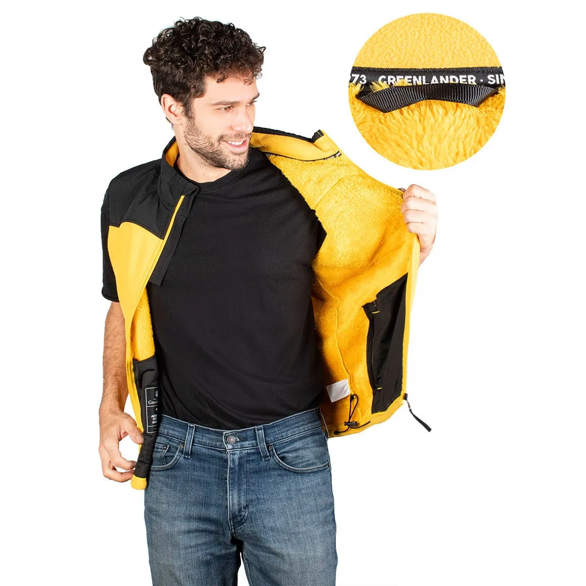 Chaleco Fleece Ligero Bolso Al Pecho Hombre