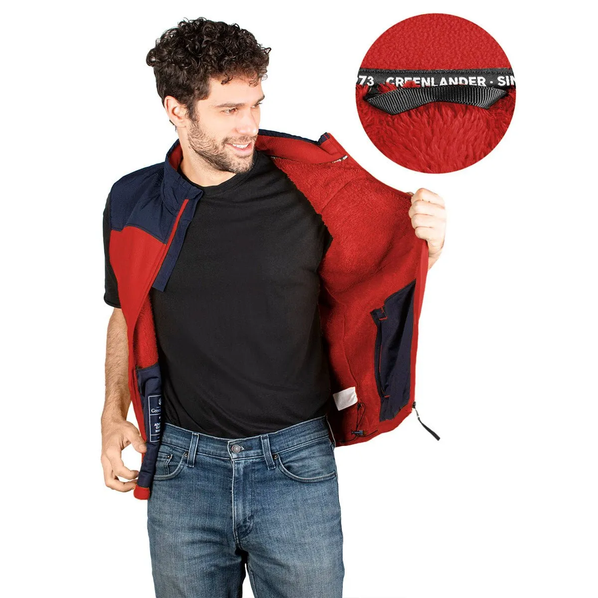 Chaleco Fleece Ligero Bolso Al Pecho Hombre