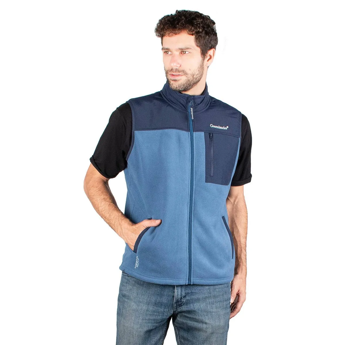 Chaleco Fleece Ligero Bolso Al Pecho Hombre