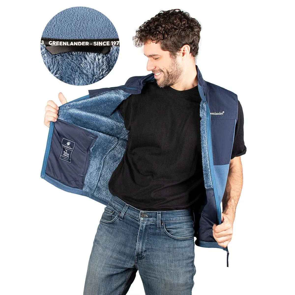 Chaleco Fleece Ligero Bolso Al Pecho Hombre