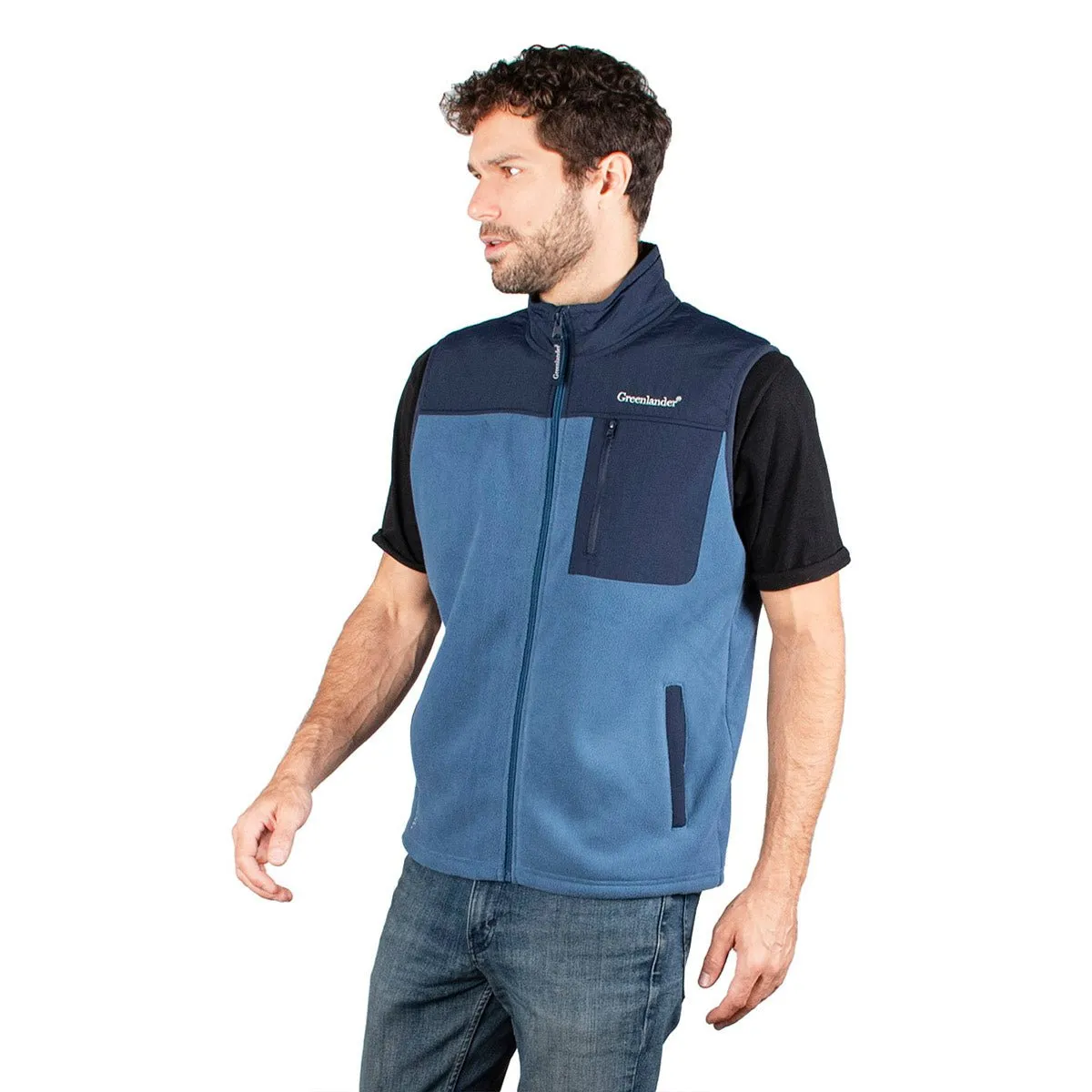 Chaleco Fleece Ligero Bolso Al Pecho Hombre