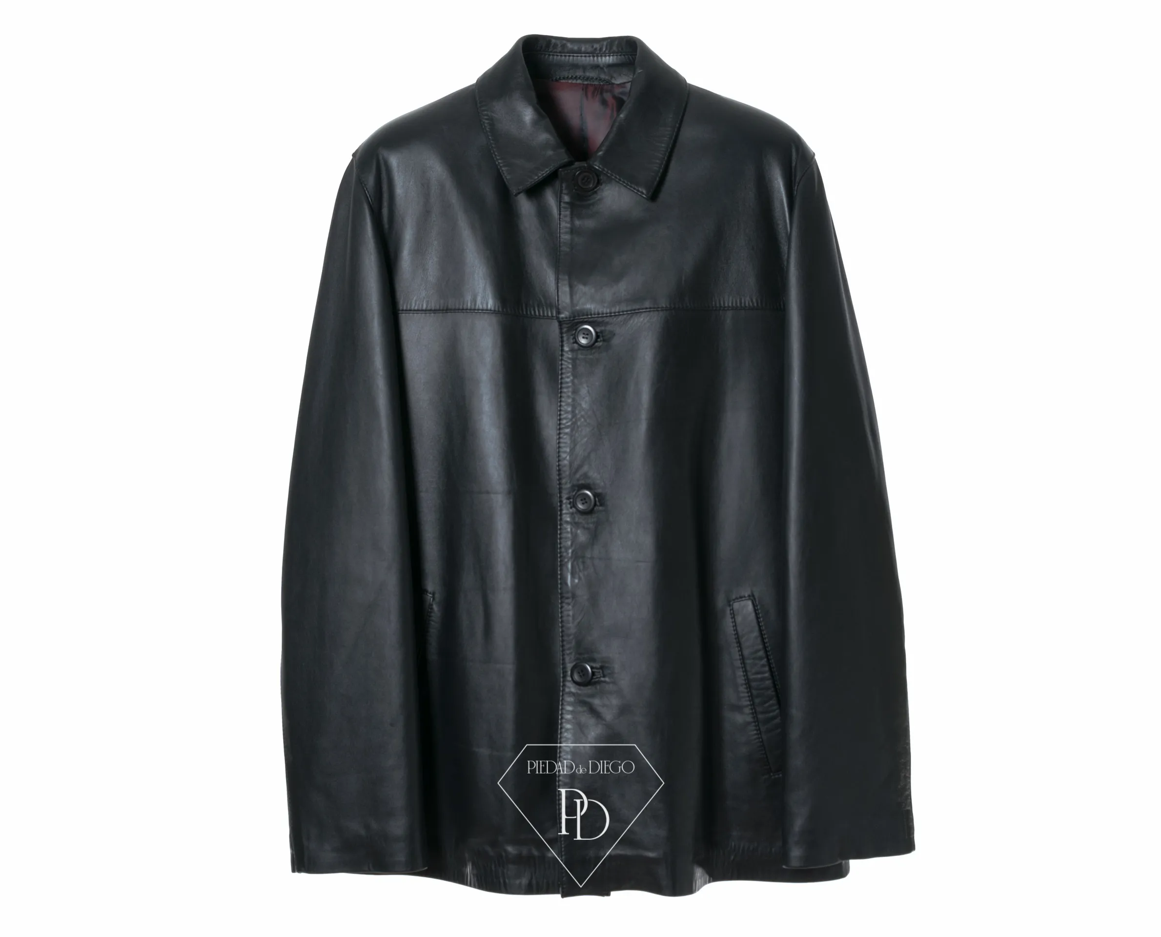 Chaqueta de cuero Hombre Negra