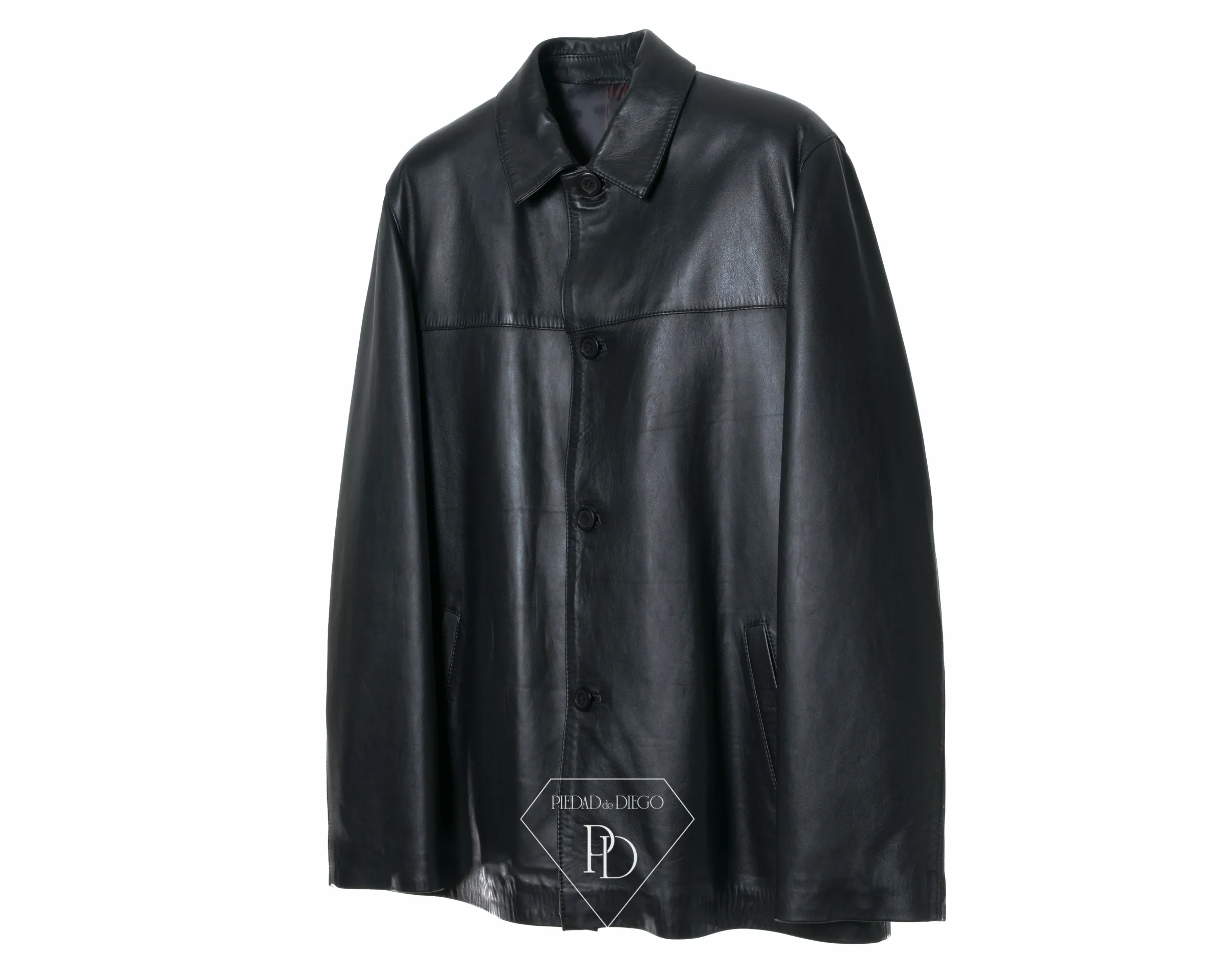 Chaqueta de cuero Hombre Negra