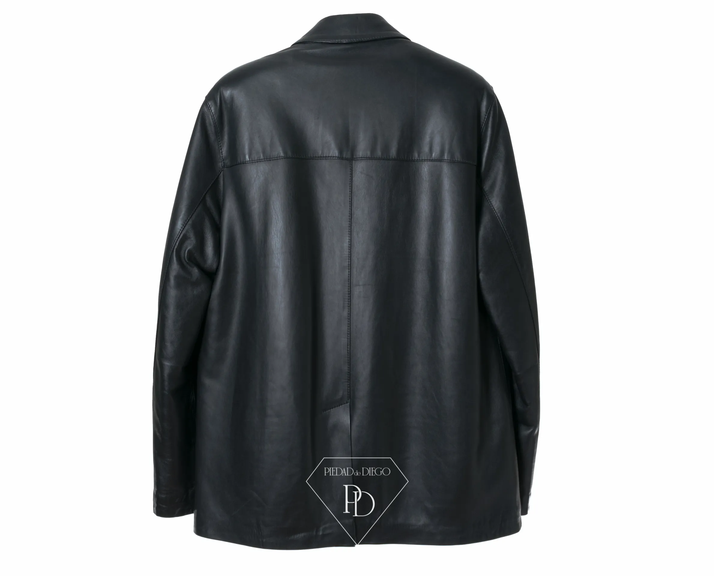 Chaqueta de cuero Hombre Negra