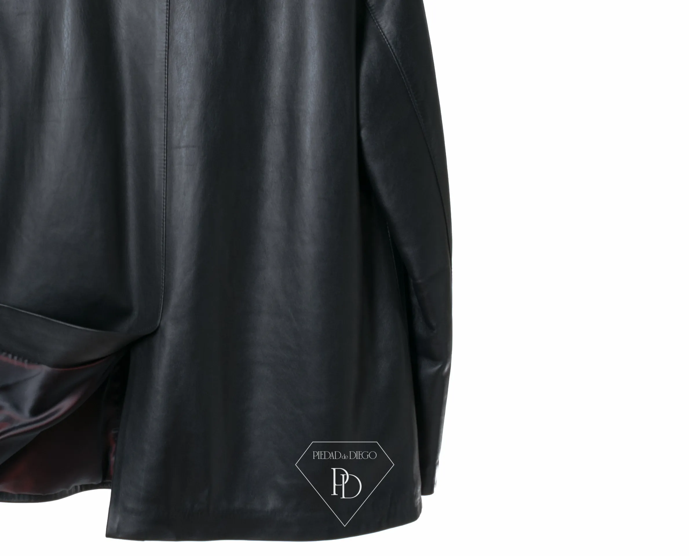 Chaqueta de cuero Hombre Negra