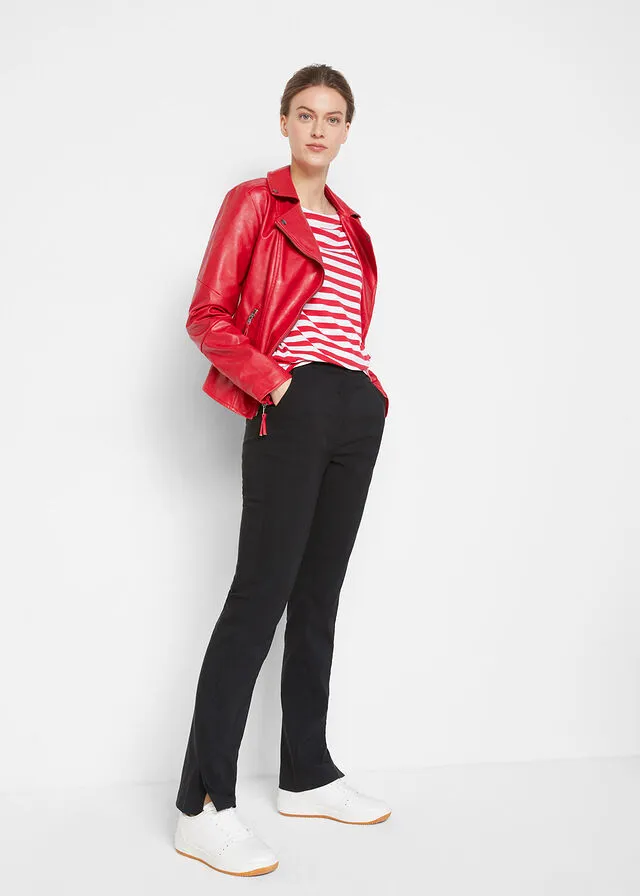 Chaqueta de cuero sintético Rojo