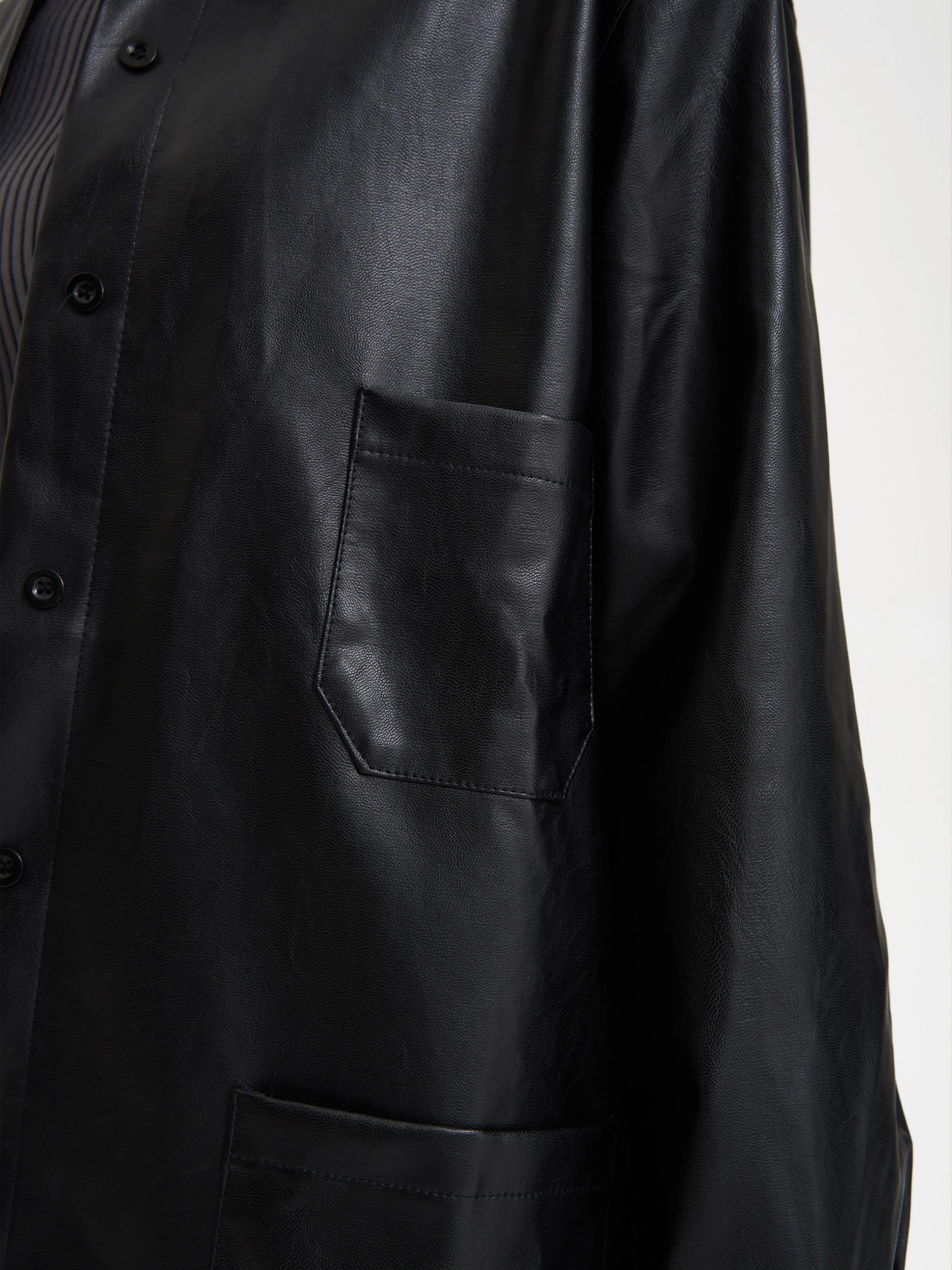  Chaqueta Fresca de Cuero Falso