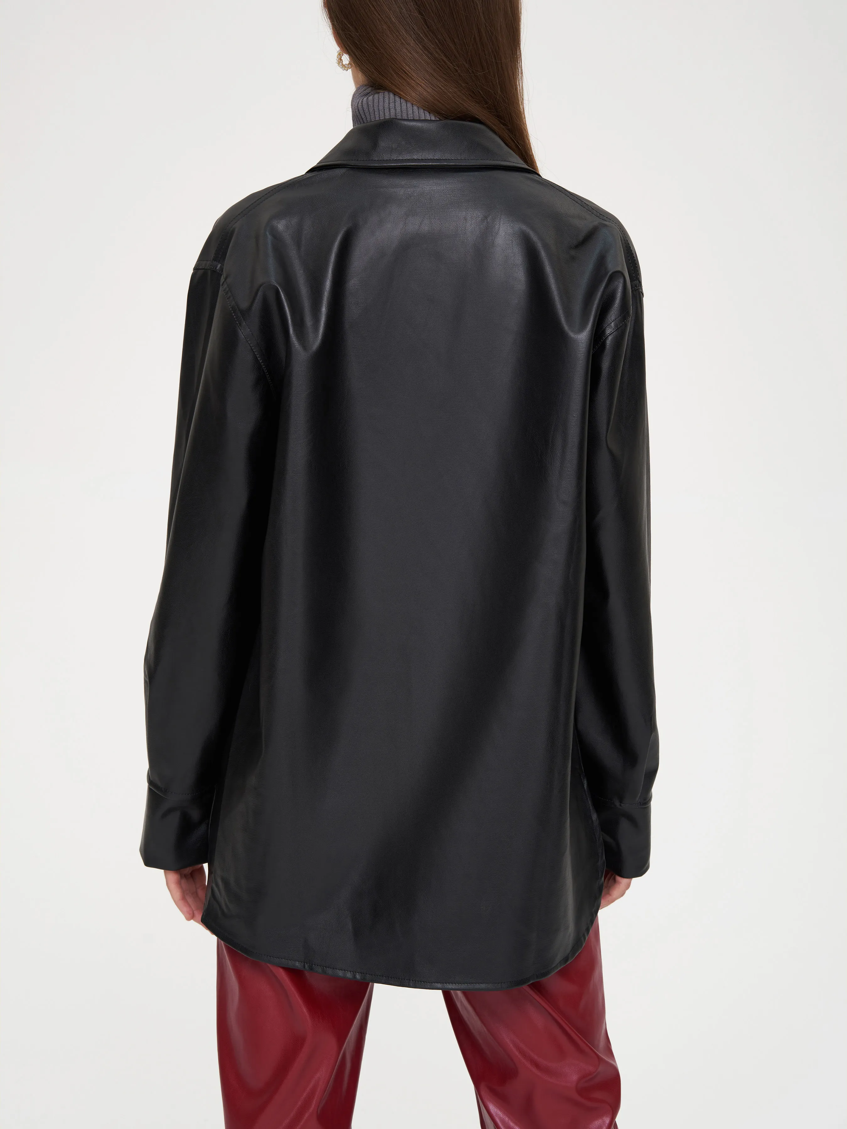  Chaqueta Fresca de Cuero Falso