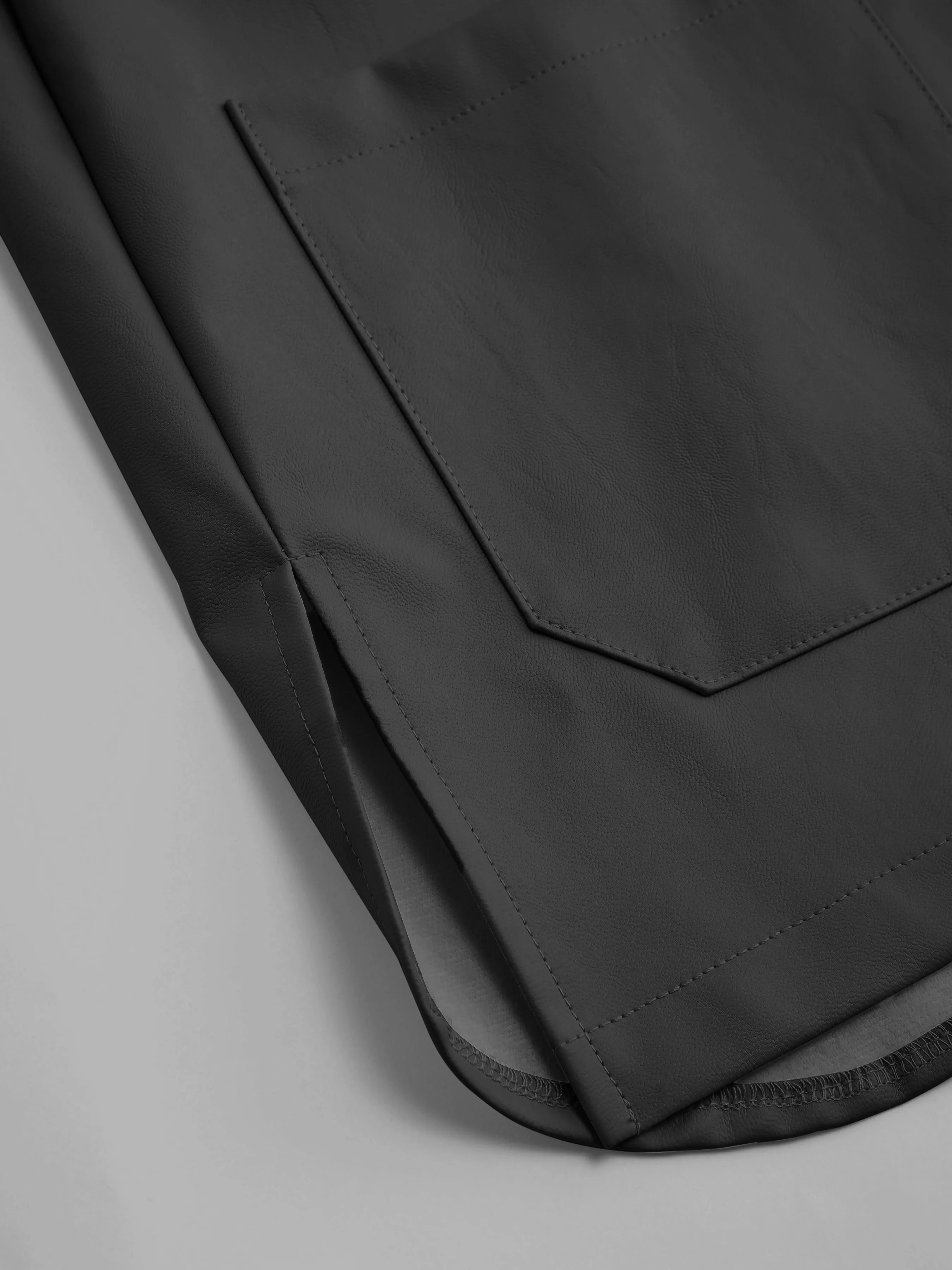  Chaqueta Fresca de Cuero Falso