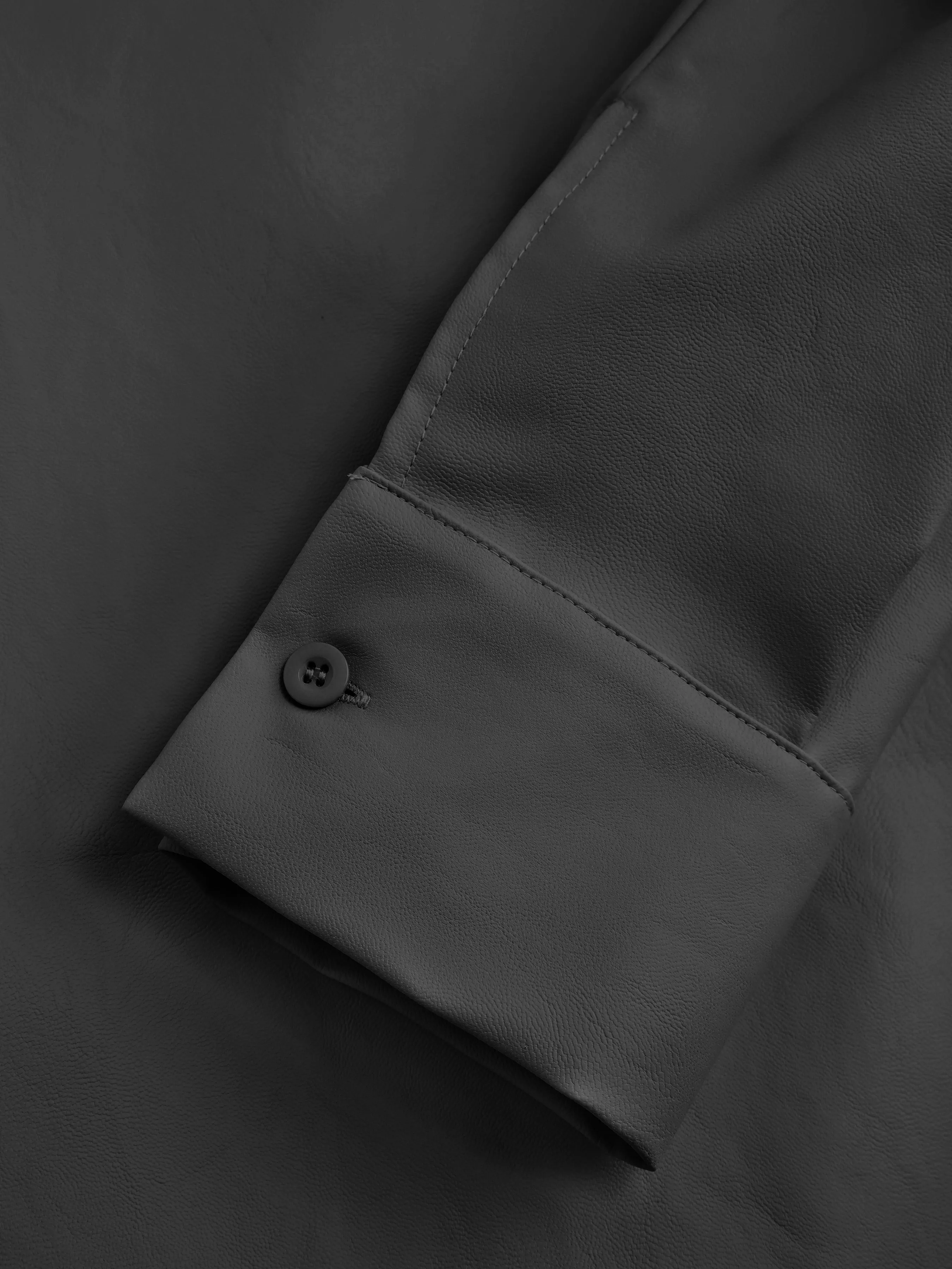  Chaqueta Fresca de Cuero Falso