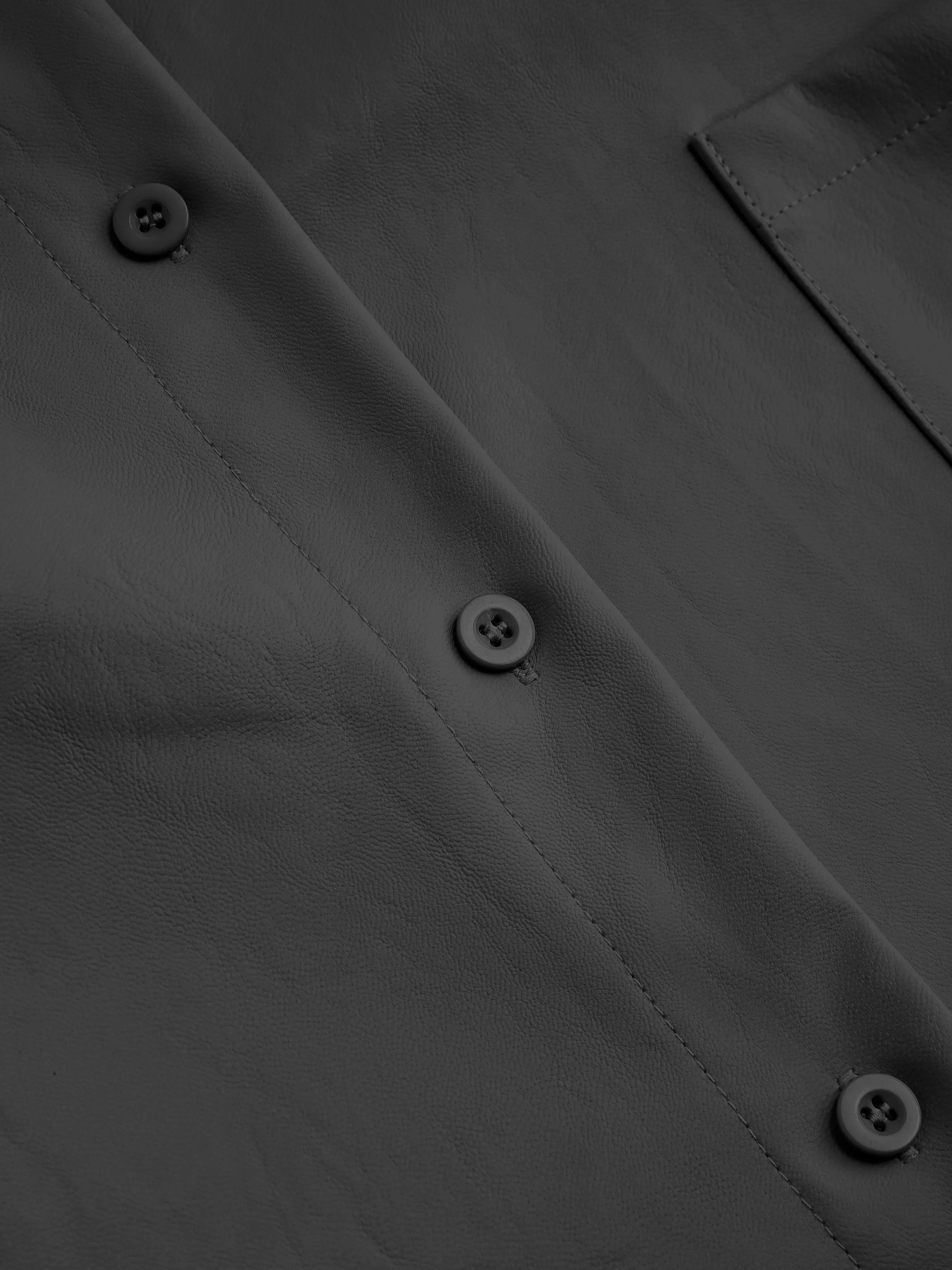  Chaqueta Fresca de Cuero Falso